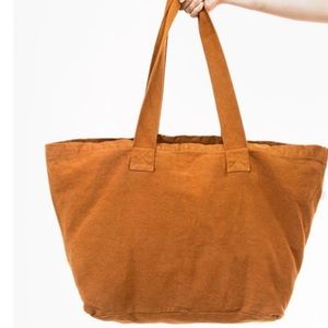Los Angeles Apparel Bull Denim Essential Tote Bag in Ginger